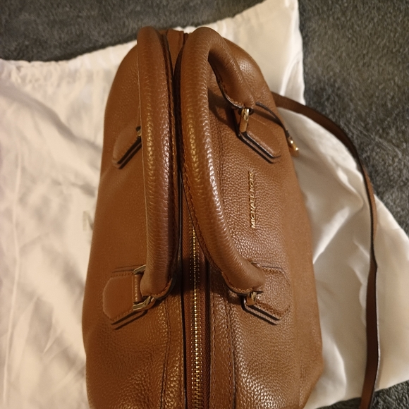 Michael Kors Brown/Tan Leather Satchel - Picture 7 of 13